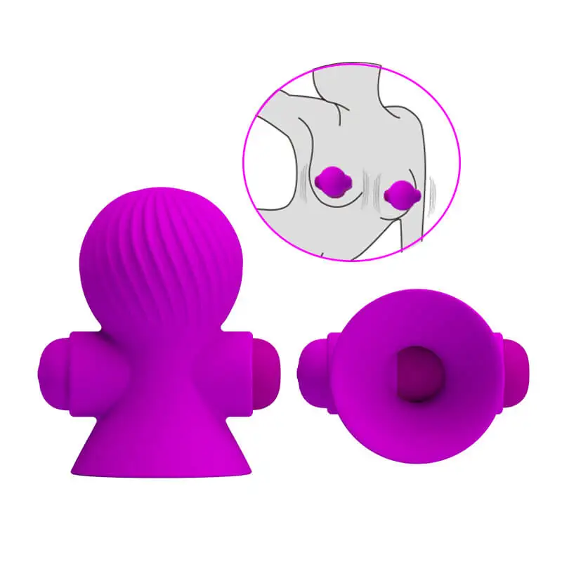 Довольно Любовь 12 Режимы вибрации присосок для соска сильной USB зарядки массаж