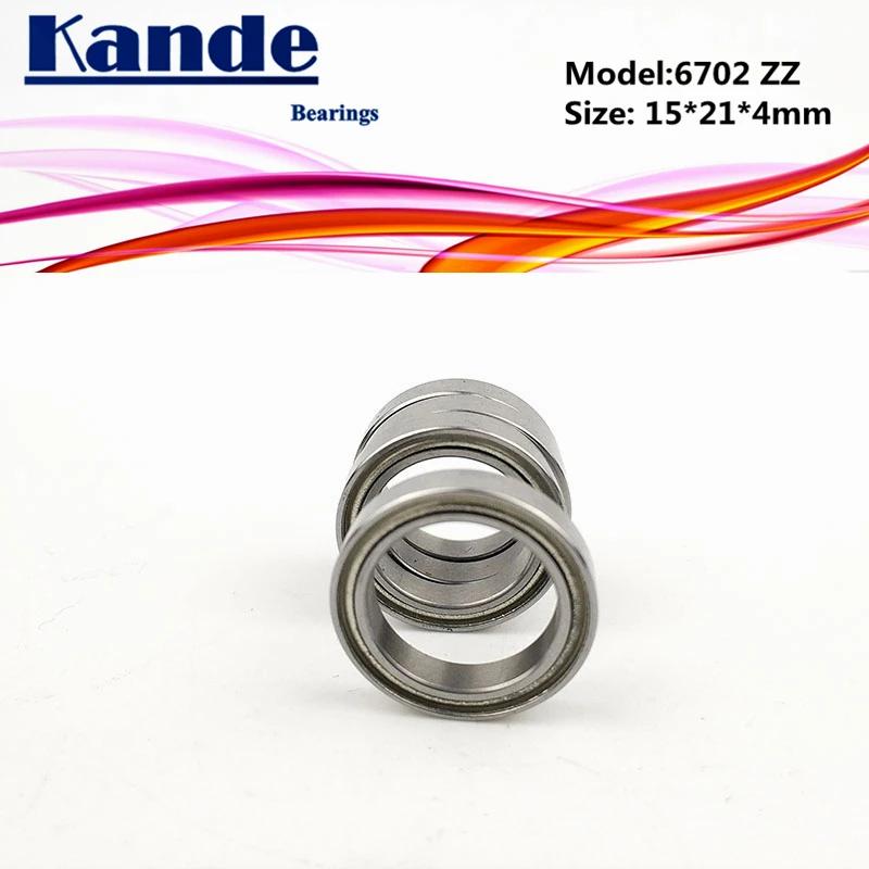 6702 ZZ 4 шт 15x21x4 ABEC-1 6702ZZ тонкий секционный глубокий шаровой подшипник 6702
