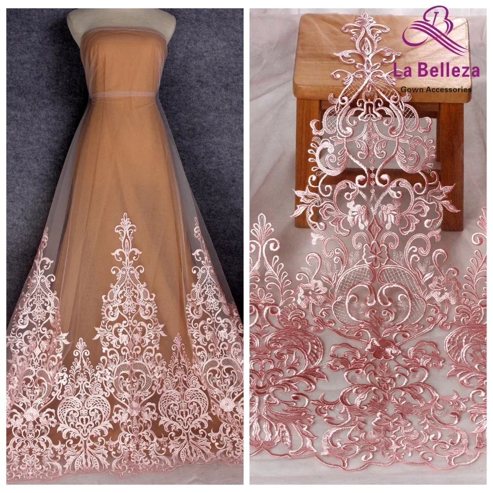 La Belleza, новинка, ширина 75 см, бежевое кружево, серая кружевная отделка, платье, кружевная отделка для свадебных аксессуаров, 1 ярд