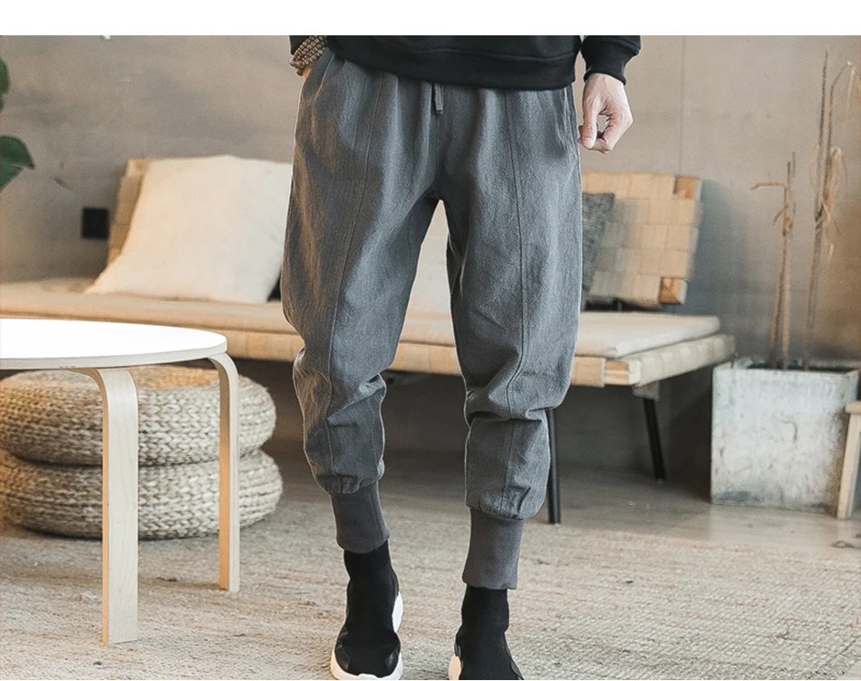 Sinicism Store, хлопковые льняные обтягивающие брюки, мужские летние повседневные штаны для бега, одноцветные обтягивающие брюки, спортивный костюм