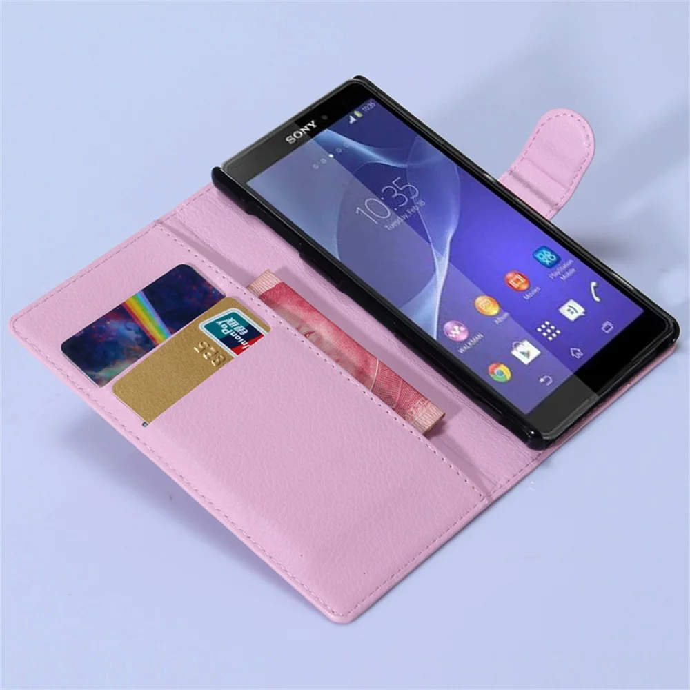 Чехол Cyboris для Sony Xperia Z1 L39h C6902 C6903 C943 откидной с зернистой Кобурой из искусственной