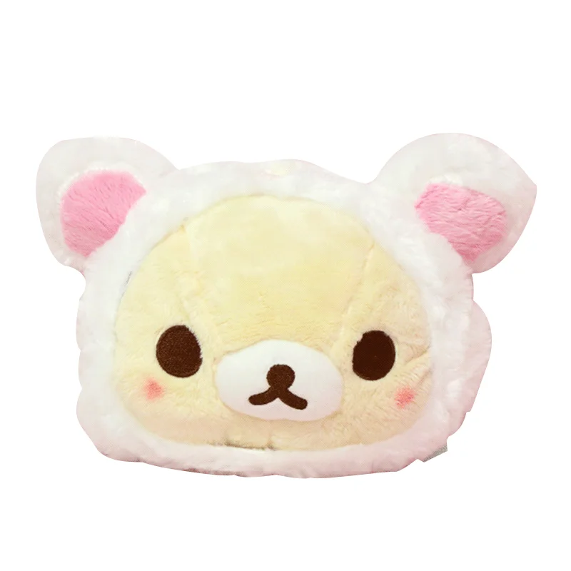 Мультипликационный Вишневый Розовый Медведь Rilakkuma, плюшевый рюкзак, мягкая кукла, игрушка для женщин, сумка на цепочке, кошелек 19 см* 15 см
