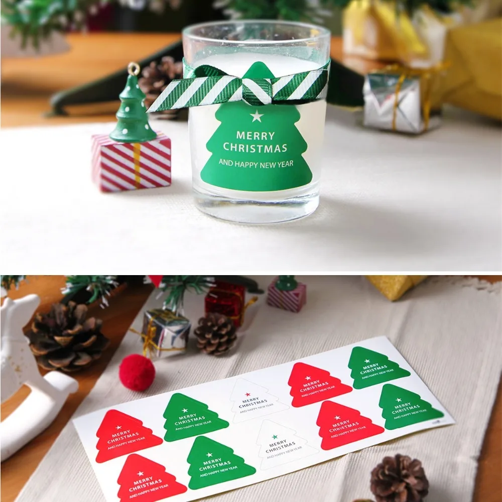 

merry christmas Sticker 150pcs(10 sheets paper) Stickers as Scrapbooking Tags Labels Gift Tag Home Christmas Decoration