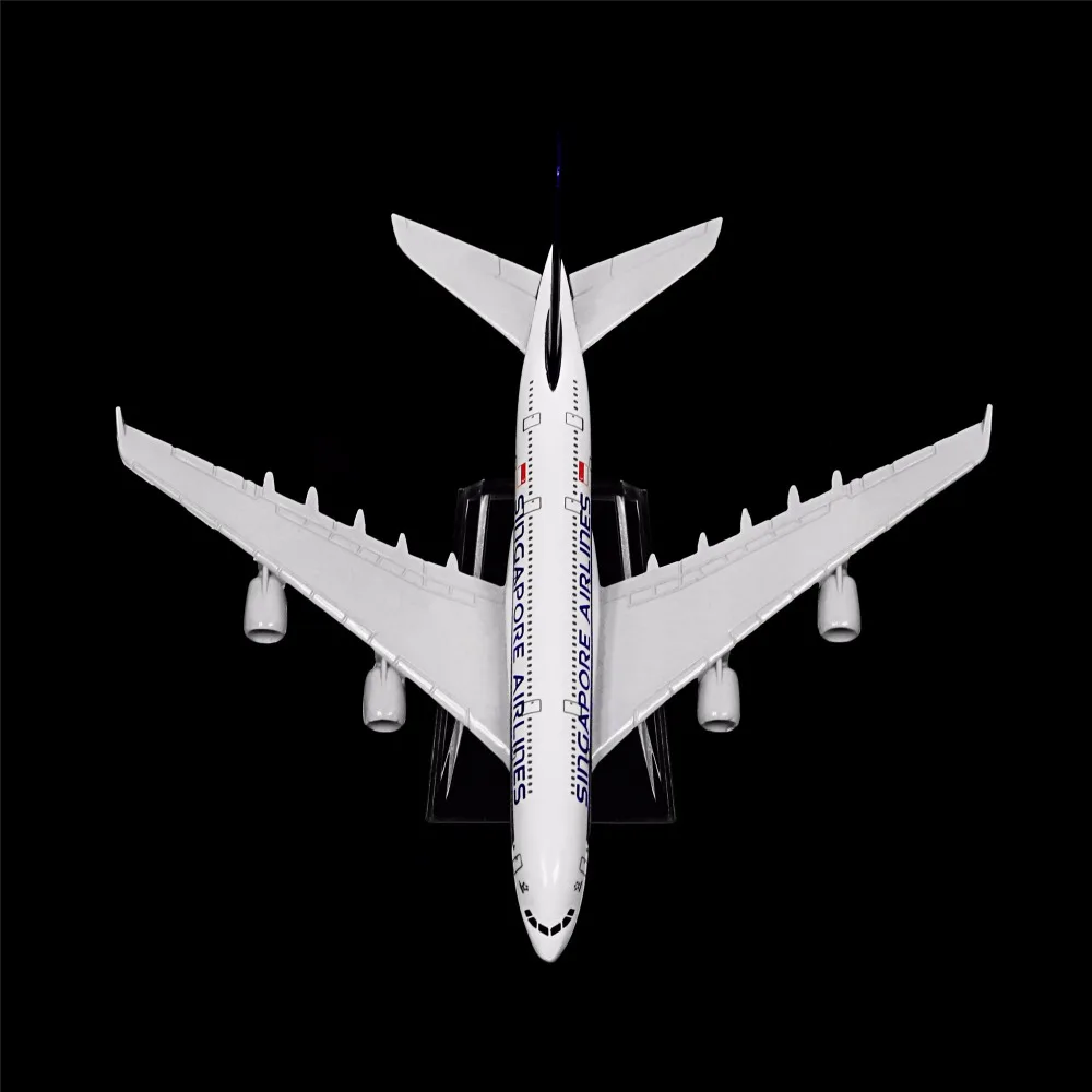 1: 400 16 см Singapore Airlines A380 металлическая модель самолета украшение офиса игрушка идея