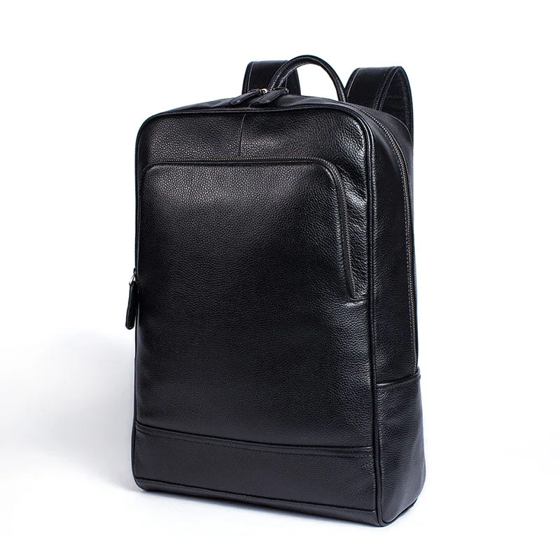 Men Backpack Waterproof Genuine Leather Laptop Backpack For Teenage Girls Fashion Travel School Bag Bookbag Big Bagpack Rucksack