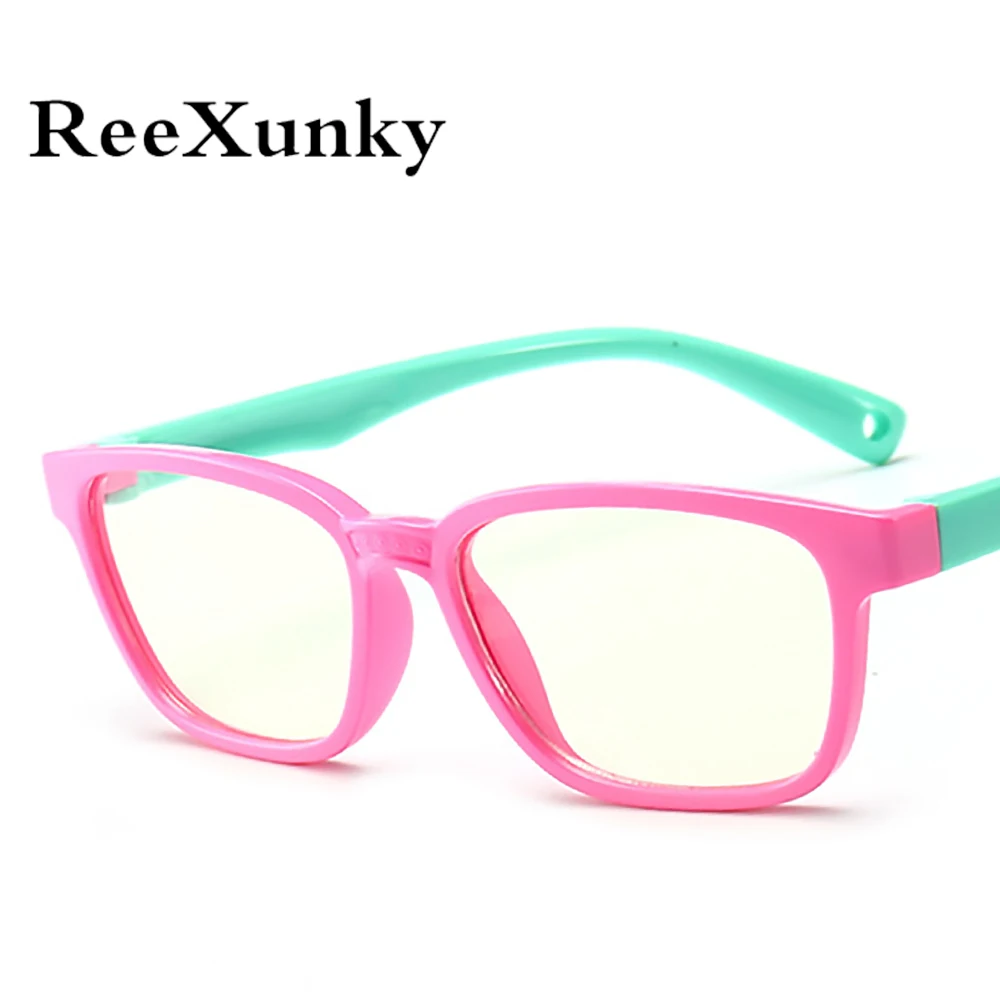 

TR90 Spectacles Kids Eyeglasses Blue Light filter Blocking Glasses Anti Eyestrain UV Eyewear for Childs Age 3-12