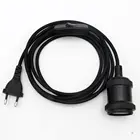 2,5 м Европейский шнур питания с держателем лампы винтажные наборы шнуров лампы с кнопочным переключателем текстильный кабель