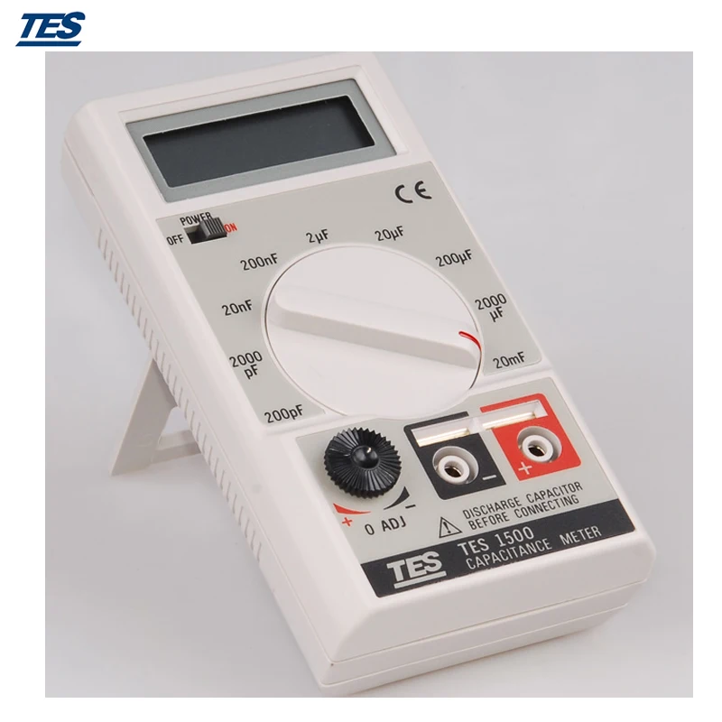 TES 1500 портативный цифровой измеритель емкости 20mF 20000 мкФ|meter level|meter feetmeter detector |