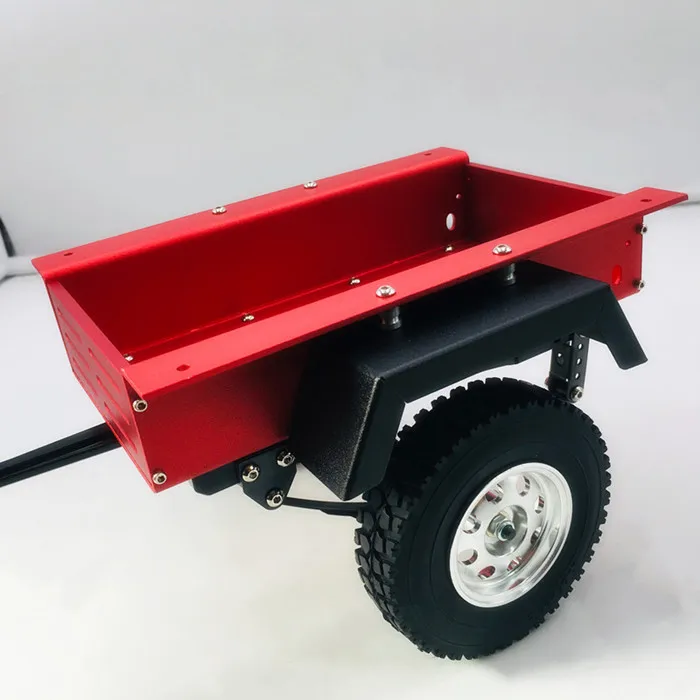 1 комплект RC Hiker DIY мини-прицеп 180*165*110 мм мини-трактор с ЧПУ W резиновая шина колеса+ обод ступицы колеса для 1/10 SCX10II D90 RC автомобилей