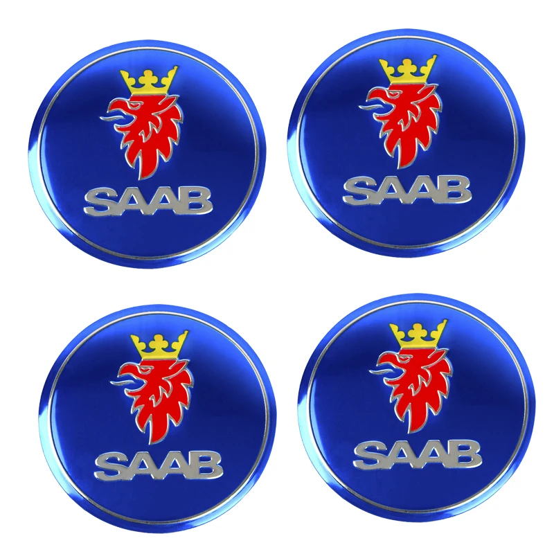 4 шт. Центральная втулка колеса автомобиля крышка смолы стикер колеса для Saab 9-3 9-5 900 9000 Saab 93 95 автомобильный значок аксессуары автостайлинг
