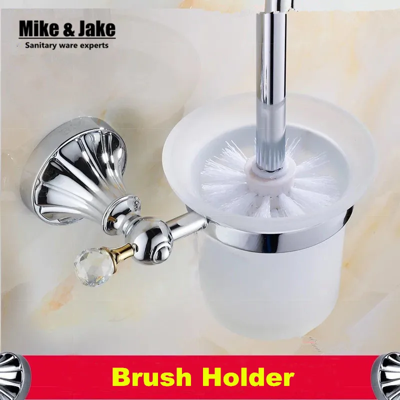 Хромированный Хрустальный латунный держатель для туалетной щетки костюмы Archaize