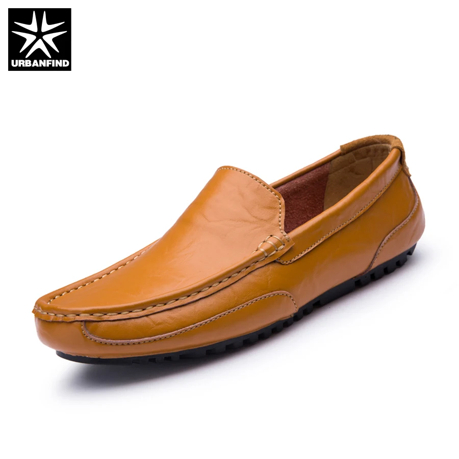 URBANFIND/мужские модные кожаные лоферы обувь без шнуровки размеры 38-44 дышащие