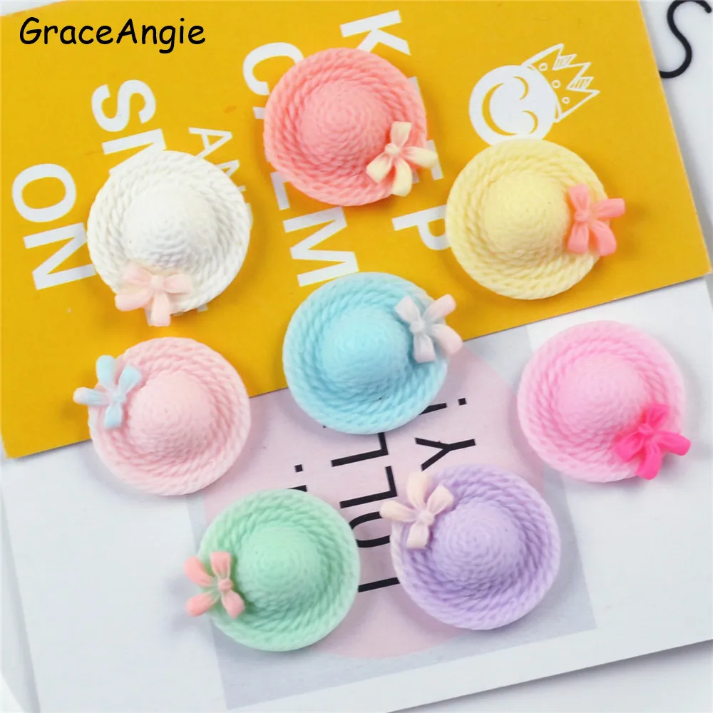 20 шт. Смешанная каучуковая шляпа с плоским основанием женская модель ручная