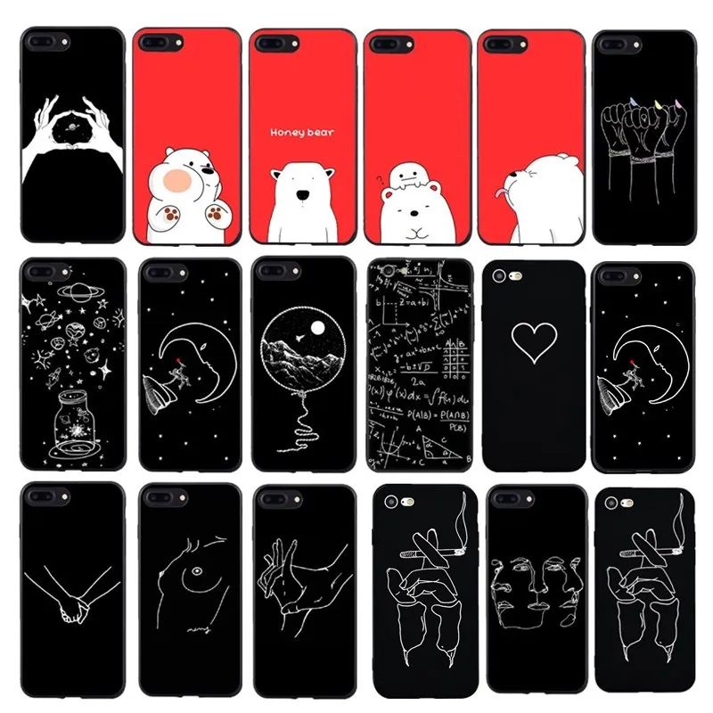 Чехол для iphone 7 Plus с рисунком из мультфильма Coque 8plus 8X5 5S SE 6 6S Capa Fundas