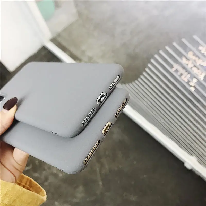 Роскошный серый матовый Мягкий ТПУ чехол для телефона Samsung Note 8 9 5 4 3 S8 S9 Plus S6 S7 Edge C5