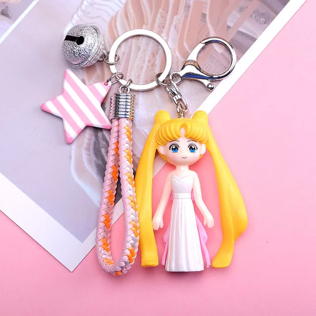 Аниме Hatsune брелок Мику цепь кулон брелок с фигурками из мультфильмов второй Юань кулон выставка маленькие подарки аксессуары - Цвет: Золотой