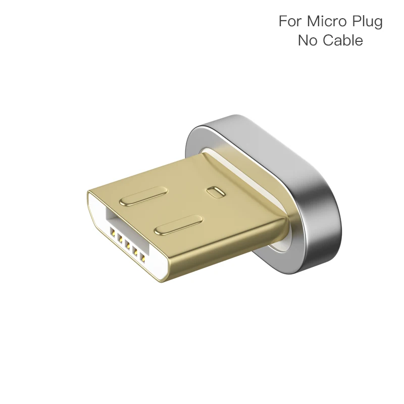 Магнитный кабель PZOZ usb type-c для быстрой зарядки, кабели для телефонов type-C, зарядное устройство usb c для samsung S8, Note 8, xiaomi mi 6, 5, шнур - Цвет: For Micro Plug
