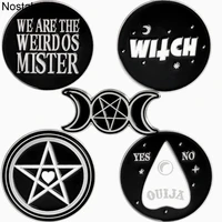 nostalgia triple moon goddess witch weirdo pentagram ouija wicca witchcraft witchy brooches for women