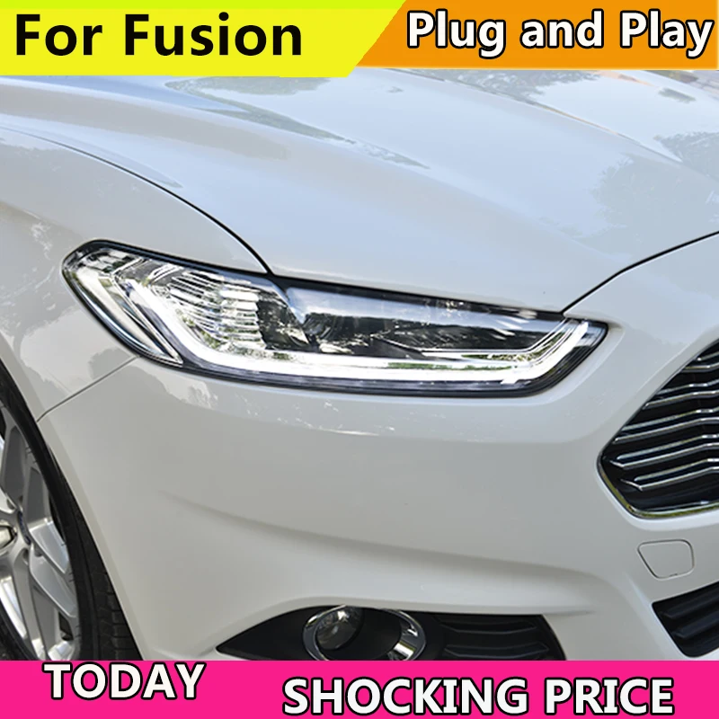 Автомобильный Стайлинг чехол для передней фары Ford Mondeo Fusion 2013 2014 2015 светодиодный