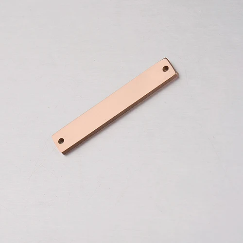 rose gold color Fnixtar зеркальная полировка из нержавеющей стали прямоугольная штамповка пустой бар Шарм Разъем DIY Ювелирные изделия 1,5*6*35 мм 20 шт./лот - Окраска металла: rose gold color