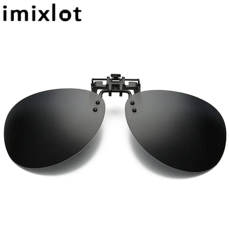 IMIXLOT очки на зажиме солнце Стекло es без оправы защелке солнцезащитные с