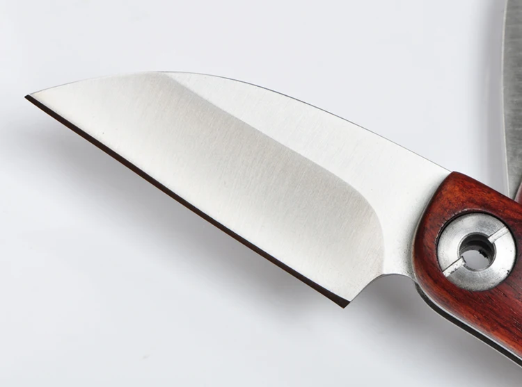 Хит продаж 59HRC D2 лезвие с натуральным желтым Палисандр Ручка Бритвы складной нож