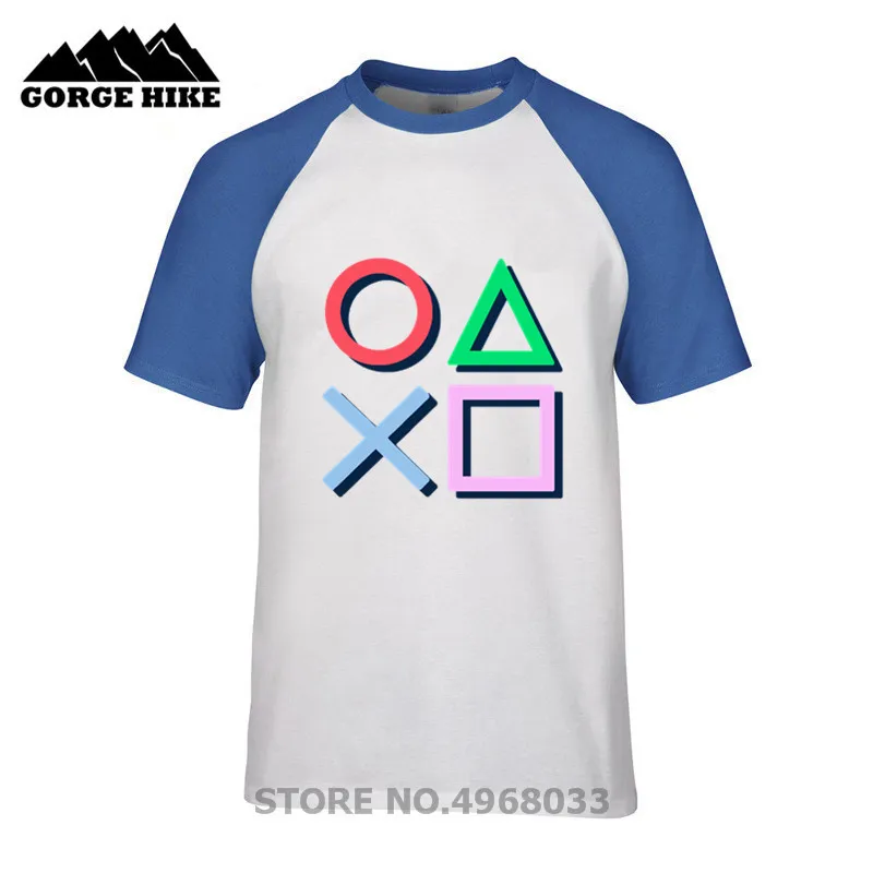 Tops Discounts Cheap T-Shirts Men classic Casual 100% Cotton Apparel homme T Shirts Video Game Playstation Tshirt Dropshipping | Мужская