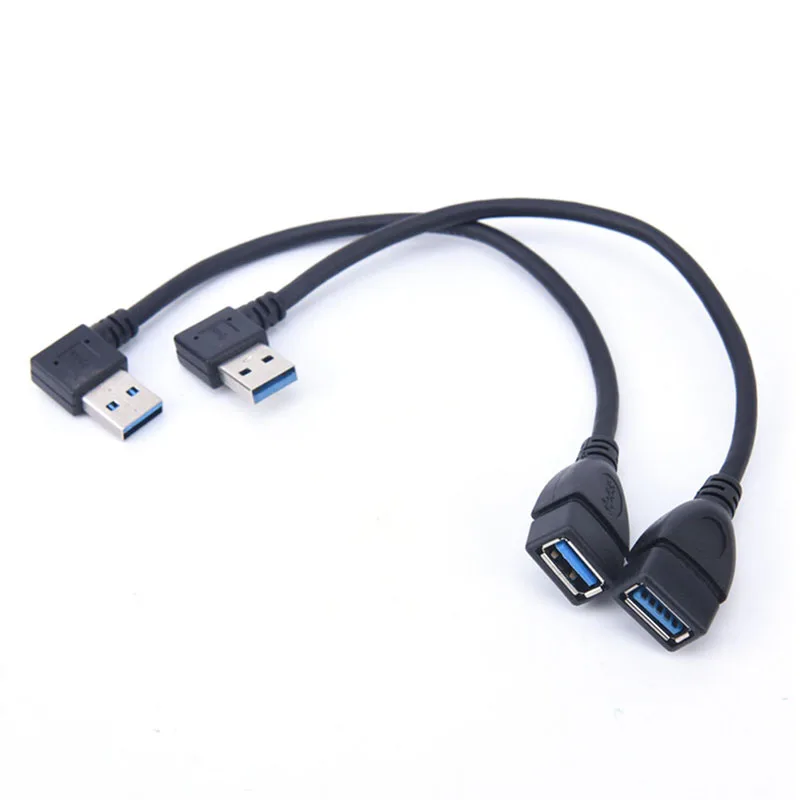 Универсальный влево/вправо USB 3 0 Мужской к женскому до угол 90 градусов Расширение