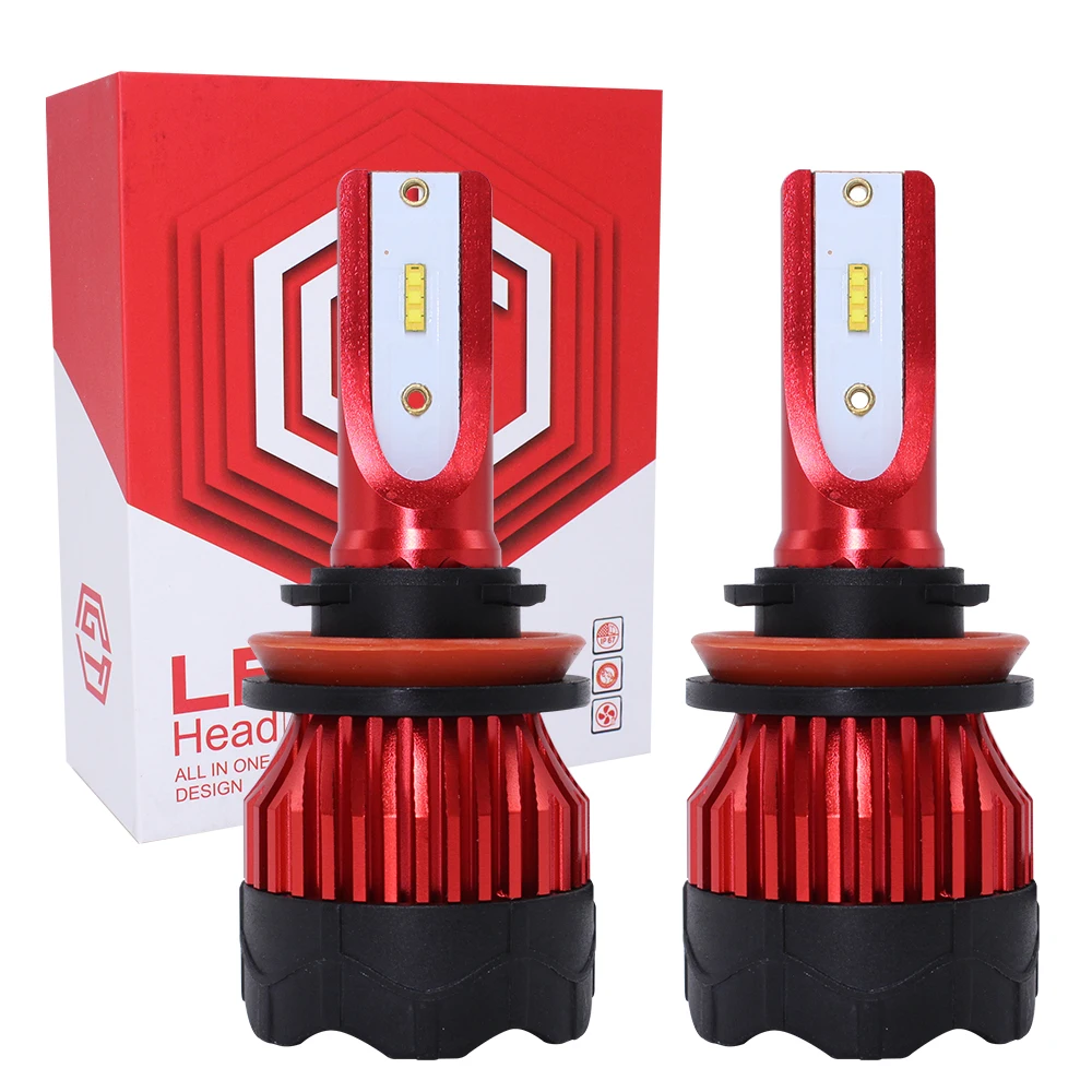 2 шт. автомобильные турбо светодиодный фары H4 H7 LED 9006 9005 H1 H3 H11 80 Вт 6000 К 8000