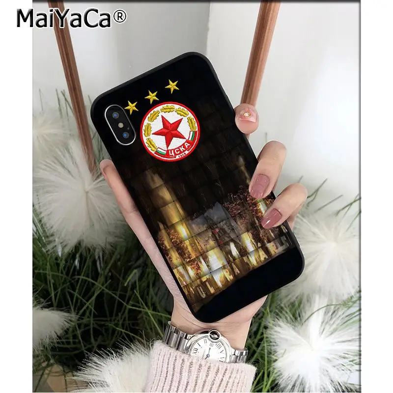 Мягкий чехол для телефона из ТПУ MaiYaCa PFC ЦСКА футбольная команда iPhone 8 7 6 6S Plus X XS MAX 5