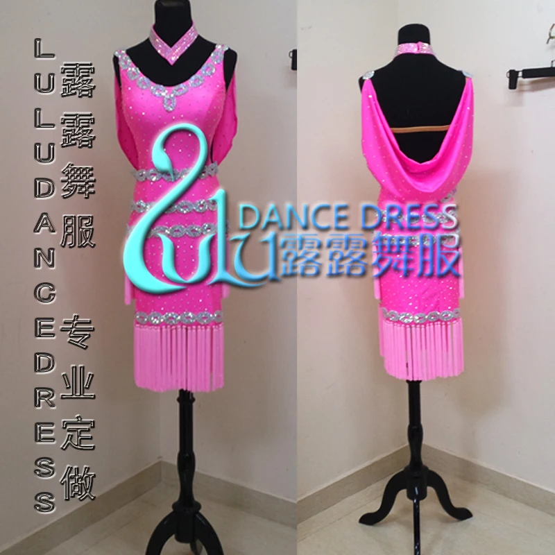 Платье для латиноамериканских танцев платье танго юбки самбы женское роскошное