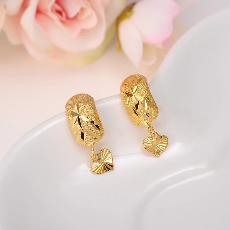 Серьги женские желтого золота в эфиопском стиле 2 пары|ethiopian earring|gift giftsgift mom |
