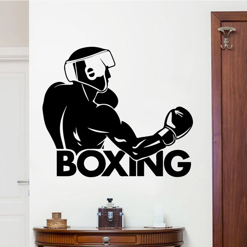 

Boxer Wall Stickers Home Decor Removable Decor Wall Decals Fashion Decal Creative Murals Boxing Club Decoration Sticker