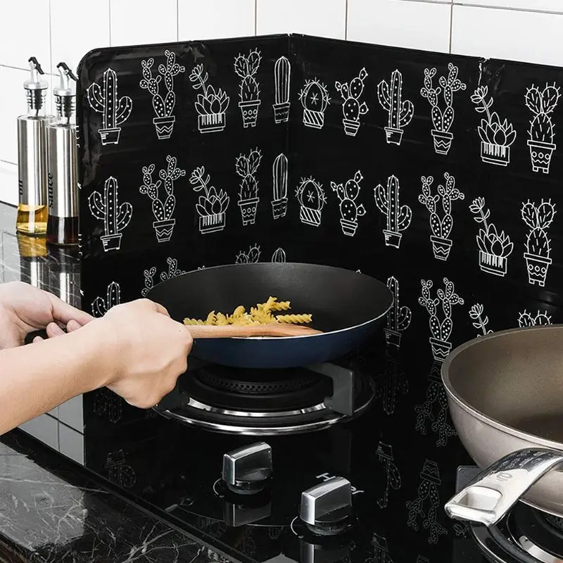 

1pcs Aluminum Foil Oil Block Oil Barrier Stove Cooking Heat Insulation Anti-Splashing Oil Baffle Kitchen Utensils Supplie
