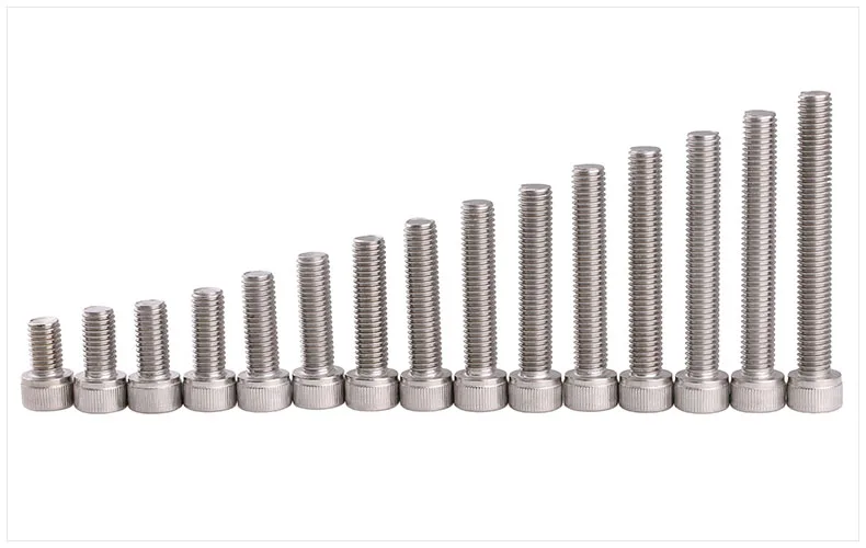 

50pcs M2.5 DIN912 304 Stainless Steel Hexagon Socket Head Cap Screws Inner Hex Socket Bicycle Bolt Metric Thread Allen