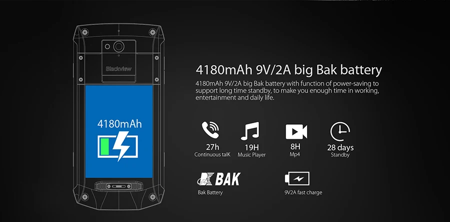 Blackview BV8000 Pro смартфон IP68 Водонепроницаемый MT6757 Octa Core 6 г Оперативная память 64G Встроенная память 5,0 дюймов 1920*1080 16.0MP 4G Android 7,0 телефон