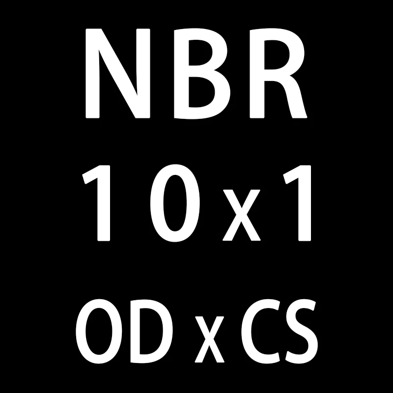 50 шт./лот резиновым кольцом черный NBR уплотнительное кольцо 1 мм OD4/4,5/5/6/6,5/7/7,5/8/9/9,5/10 мм уплотнительное кольцо нитрил прокладка масла кольца шайба - Цвет: OD10mm
