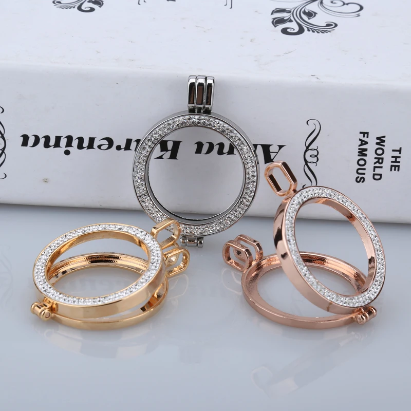 1 шт./компл. Новое поступление Сплав Кристалл Рамка монета ожерелье кулон мой 35 мм