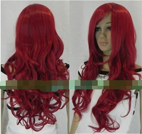 Дамы Peluca парик НОВЫЙ ПАРИК КОСПЛЕЙ ЖАРОПРОЧНЫХ ДЛИННЫЙ КРАСНЫЙ ВЬЮЩИЕСЯ ЖЕНСКАЯ