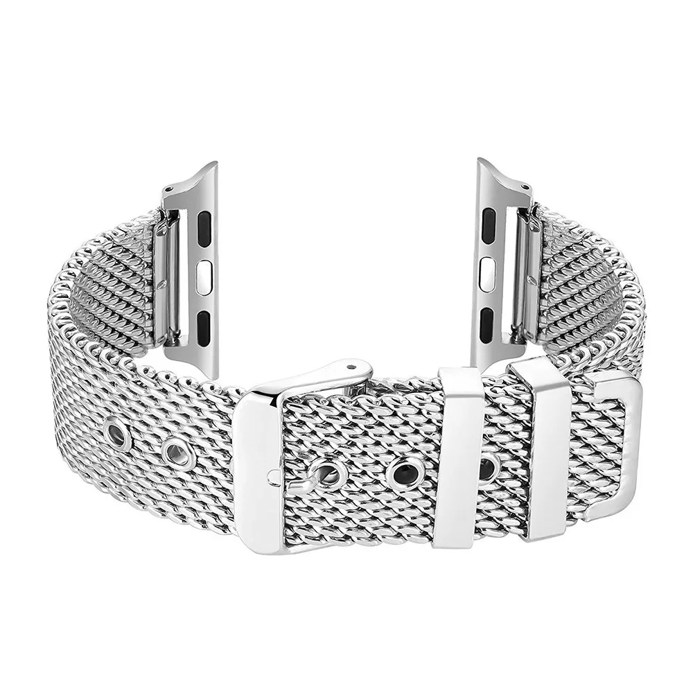 Грубая сетка наручный ремень для Apple Watch Band 40 мм 44 мм 38 мм 42 мм браслет из нержавеющей стали ремешок для iwatch Series 5/4/3/2/1