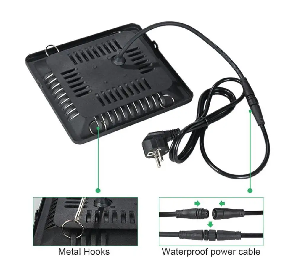 50W 100W 200W 300W полный спектр светодиодный Grow светильник Водонепроницаемый IP67 COB рост потолочные светильник для завода Крытый гидропонное парниковых