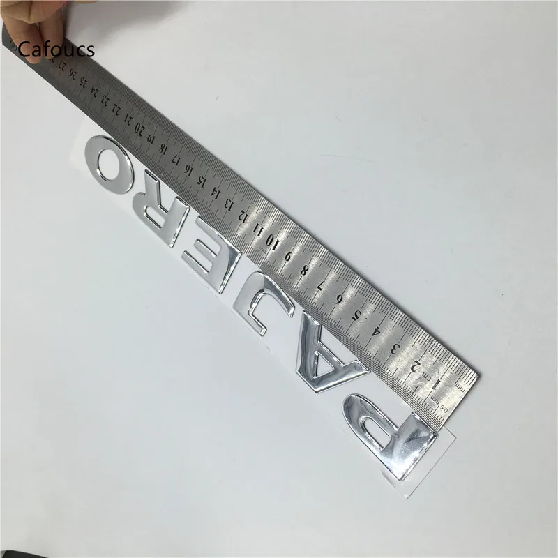 

Cafoucs For MITSUBISHI PAJERO Badge Chrome Rear Tailgate Boot Emblems Trunk Spare Wheel Letters 225x24mm
