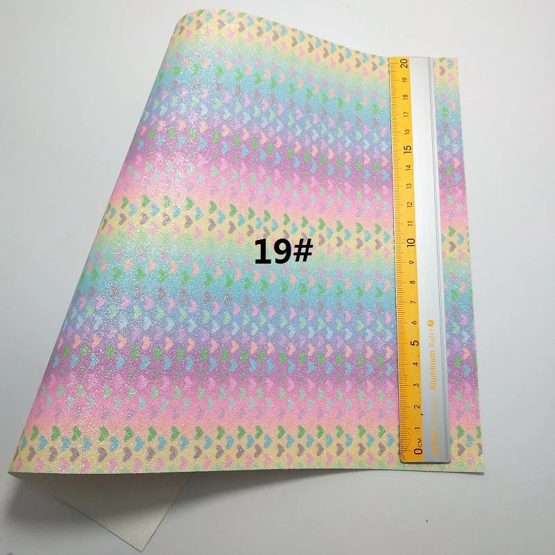 19 1 шт. 21X29 см синтетический Letaher, Cuero Sintetico Rainbow с эффектом блестящей кожи для изготовления бантов аксессуары S202B - Цвет: 19