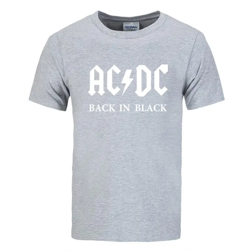Рок группа AC DC Футболка Мужская Лето хлопок Модная брендовая ACDC Мужская футболка хип-хоп футболки для фанатов