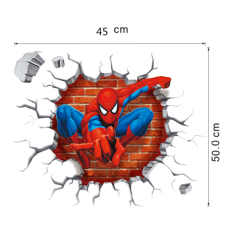25-Y006 Наклейки Marvel Человек-паук Железный человек Мстители для детской комнаты мальчик спальня аксессуары декоративная роспись комнаты - Цвет: 25-Y006