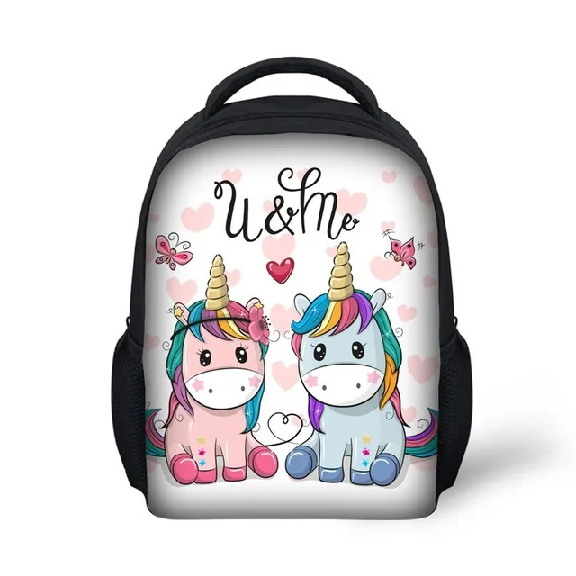 Y4621F FORUDESIGNS/детский сад, лошадь, школьные сумки для девочек, школьный рюкзак для малышей, сумка для книг, рюкзак, набор мини, 12 дюймов, Mochila Escolar - Цвет: Y4621F