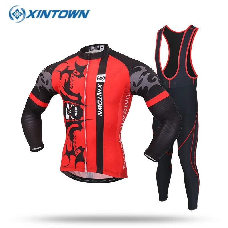

XINTOWN 2018 Pro велосипедная одежда с длинным рукавом одежда для горного велосипеда джерси велосипедные брюки комплект дышащий комплект одежды