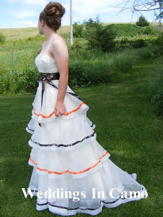 Камуфляжные многоярусные платья розовые камуфляжные Свадебные 2017 vestido de noiva