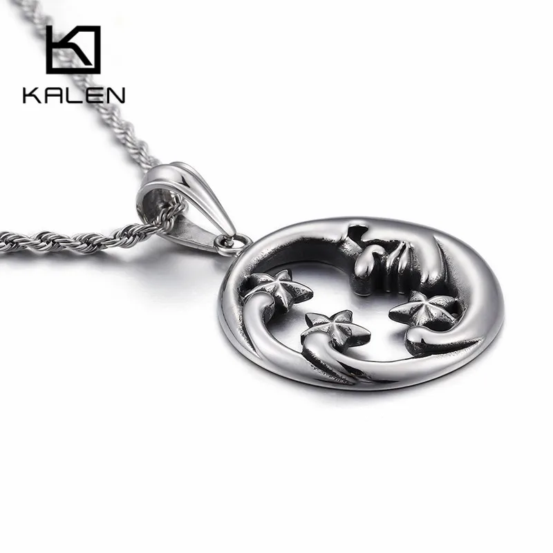 Колье чокер KALEN New Moon Star для мужчин и женщин из нержавеющей стали мусульманское