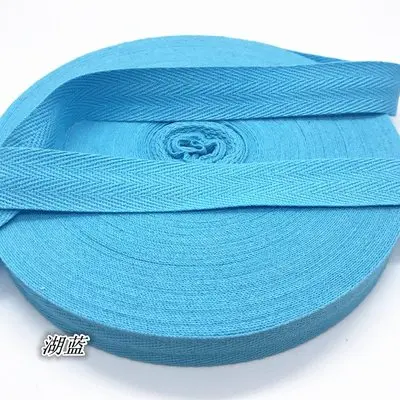 4 water blue 3/8 ''10 мм 20 мм хлопковая лента Hserringbone лента для волос бант вечерние Рождественские Свадебные украшения Швейное Ремесло «сделай сам» 5 метров - Цвет: 4 water blue
